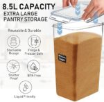 Flour Storage Container 2 PC [8.5L / 287 Oz] Extra Large Food Storage Containers with Lids - Image 2