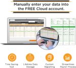 uPunch Time Clock Bundle with Cards, Time Card Rack, Ribbon- 2 Keys - Image 2